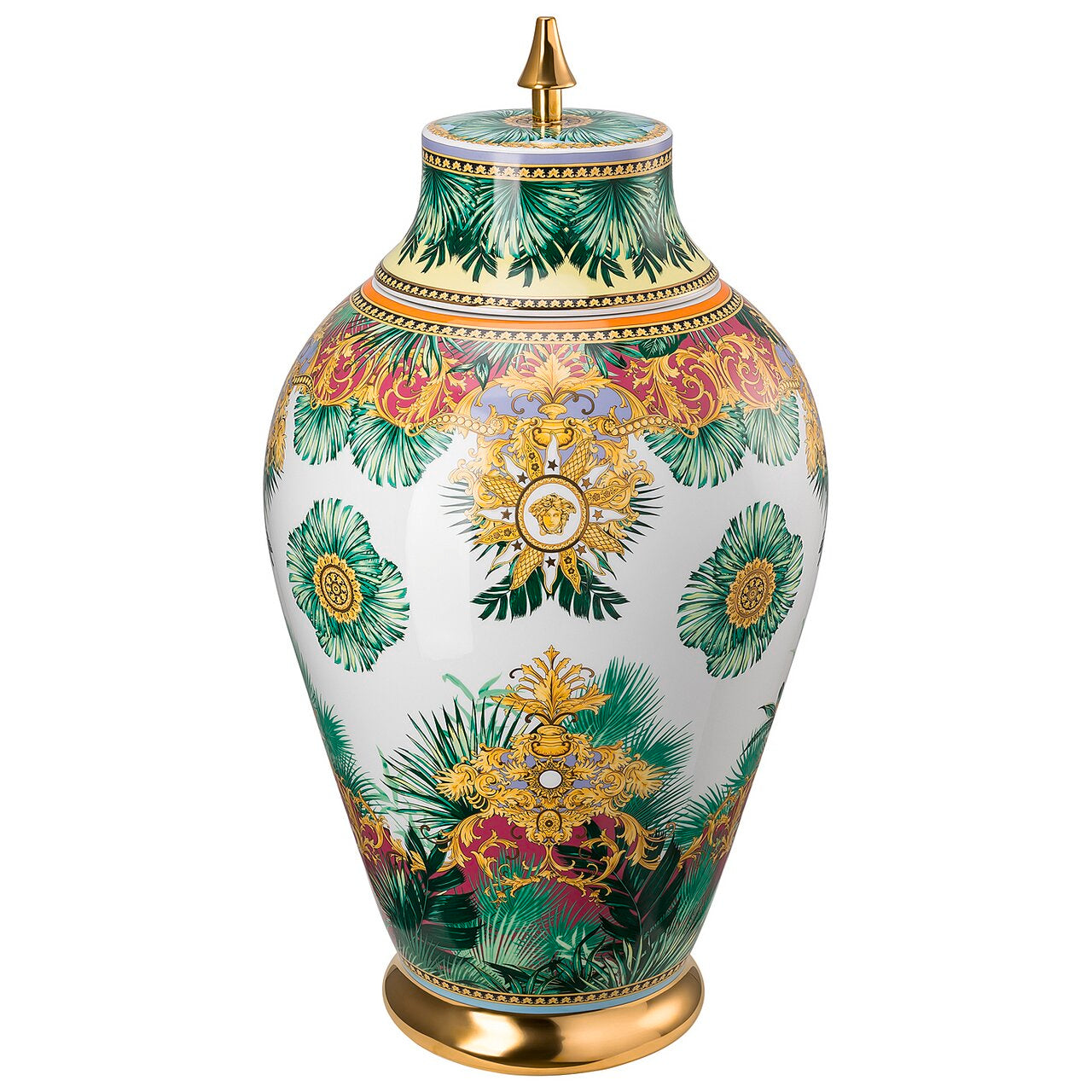 Versace Jungle Animalier Vase with lid 76 cm – front view
