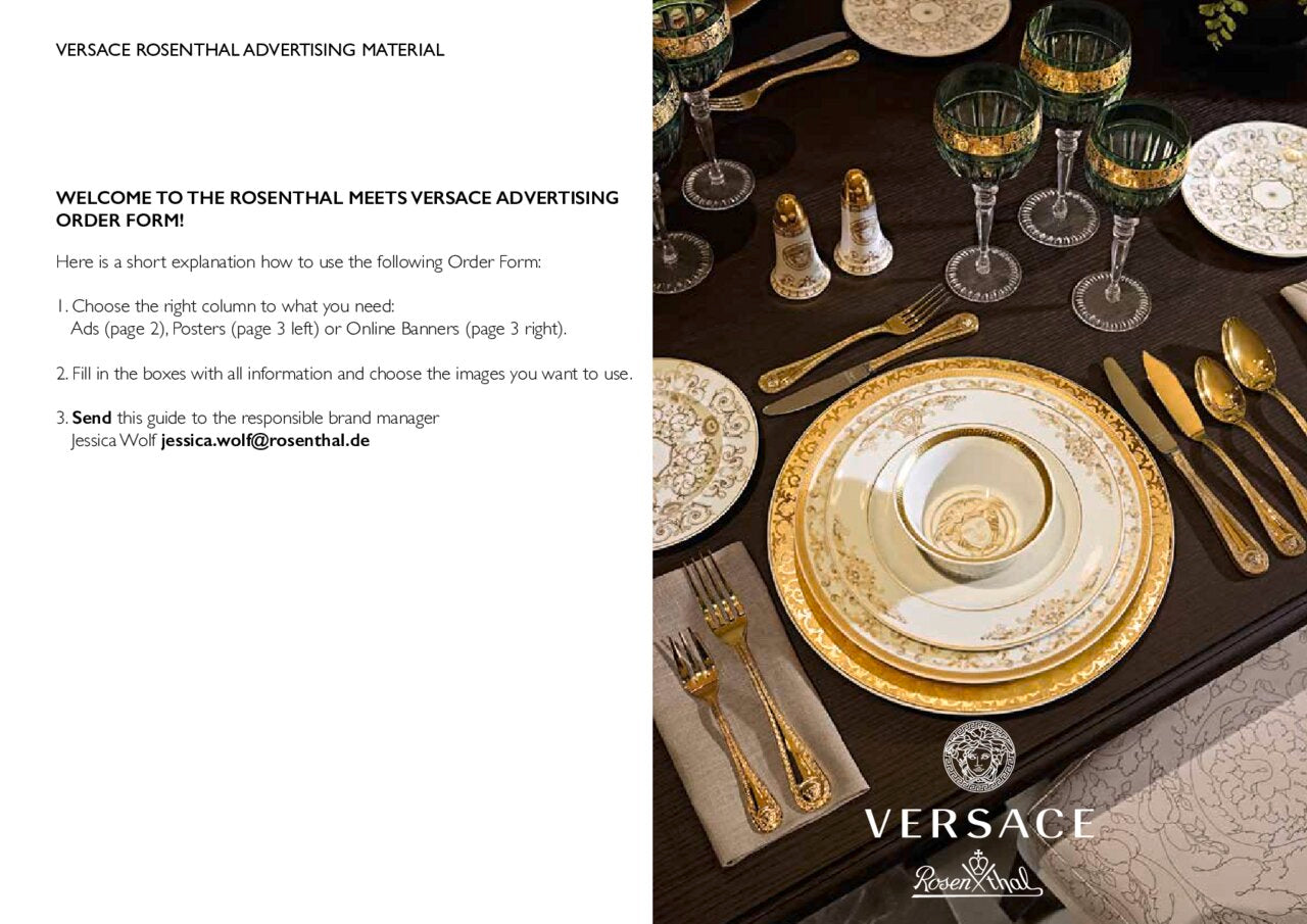 Versace Medusa Gala Plate 18 cm – luxury table setting