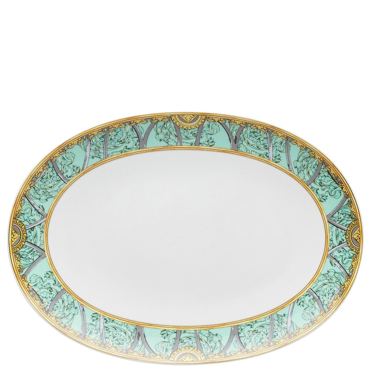 Versace Scala Palazzo Verde Platter 33 cm – top view