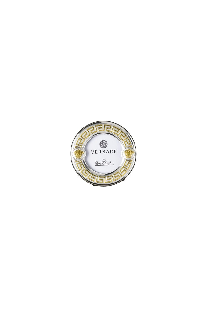 Versace VHF4 – Gold & Silver Round Picture Frame 5 cm - Front View