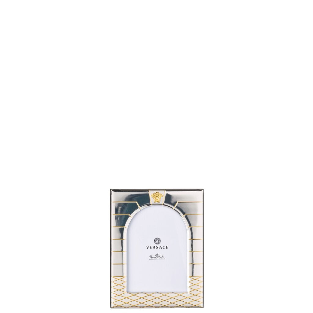 Versace VHF5 – Silver & Gold Picture Frame 9x13 cm - Front View