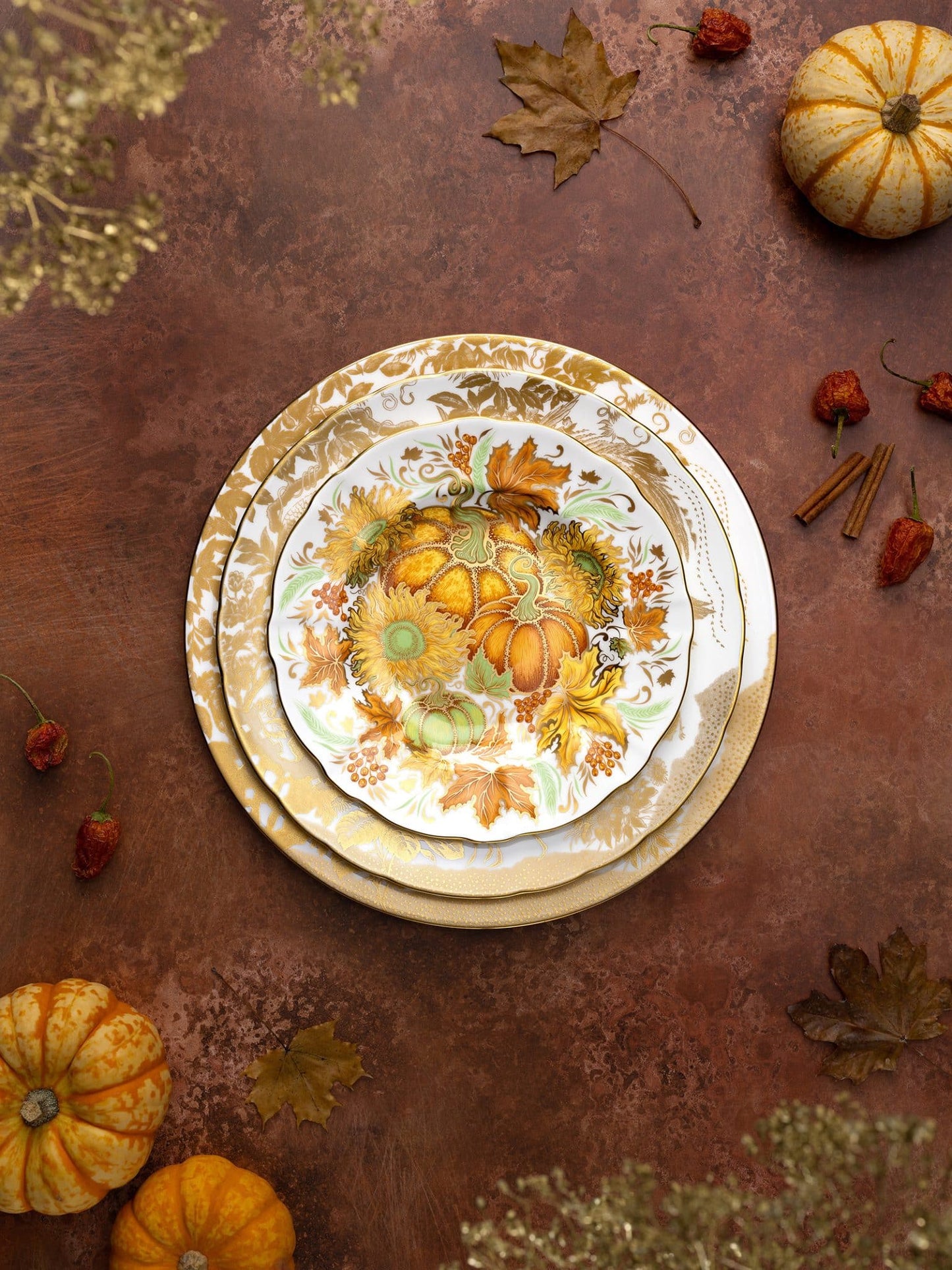 Royal Crown Derby Sienna Fall Accent Plate (21cm) – alternate official product image