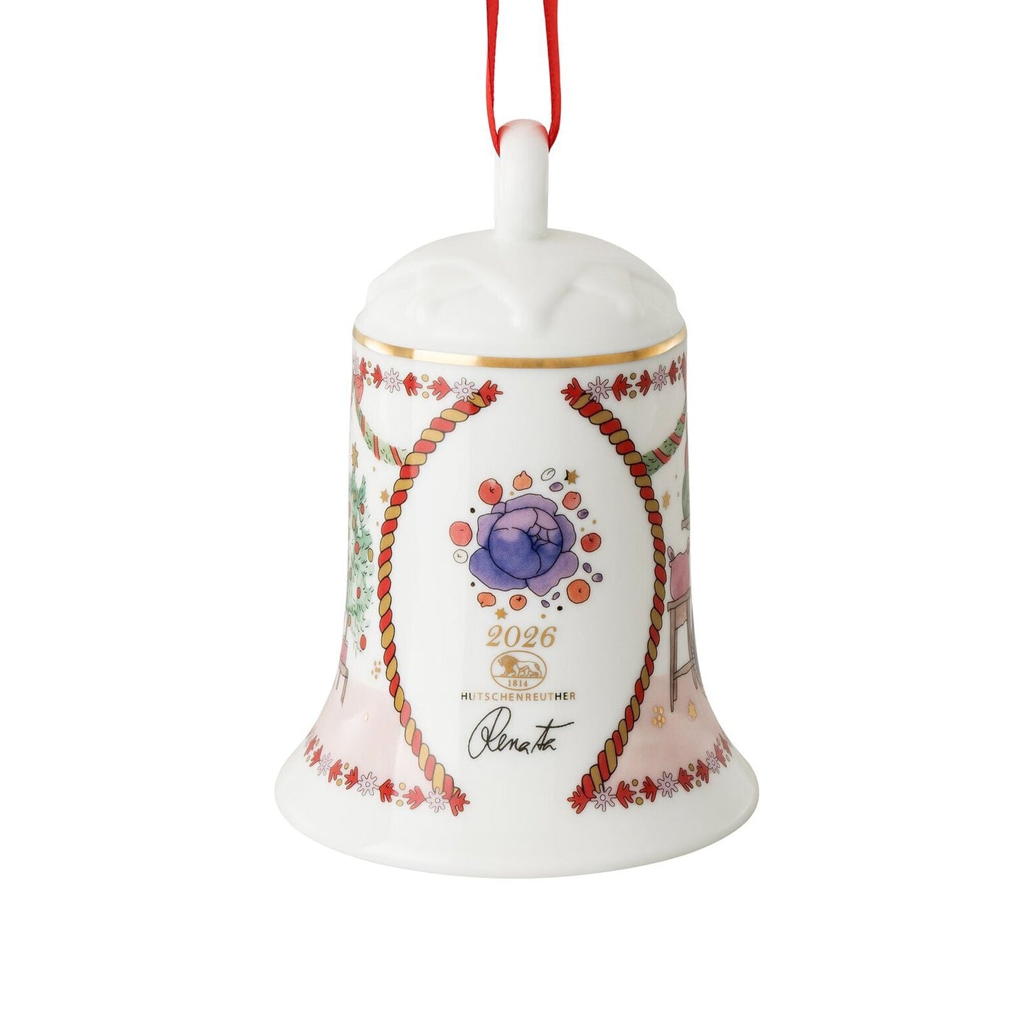 Hutschenreuther Collector's Collection 26 Christmas Feast Porcelain bell 12 cm – official Hutschenreuther product image 3
