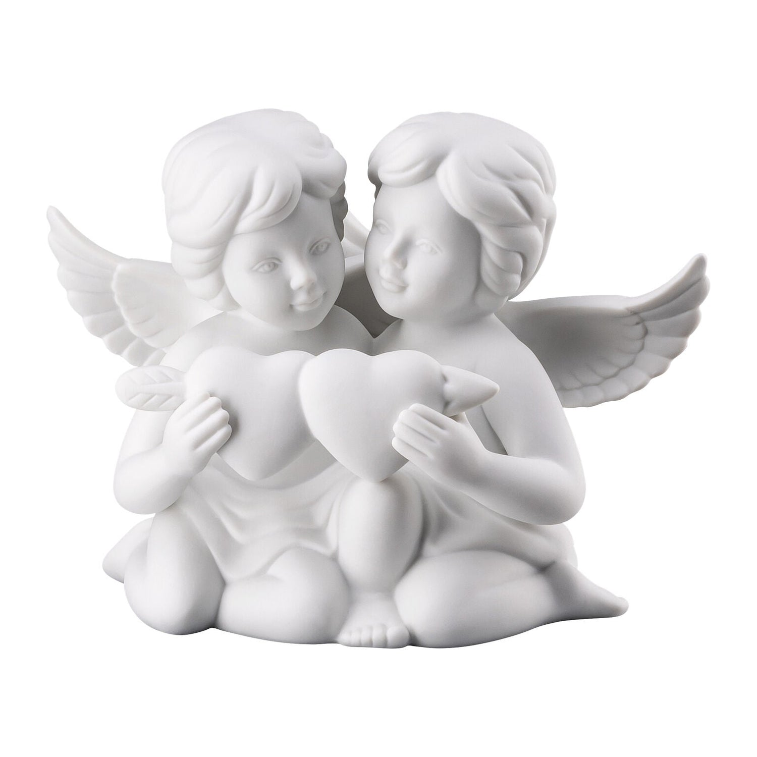 Rosenthal White matt Rosenthal Angel (Large) White matt Pair angels w. heart front view