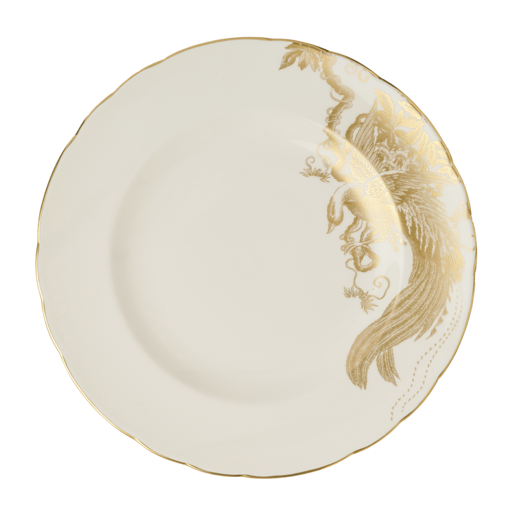 Royal Crown Derby Aves Gold Motif Salad Plate (21cm) – official product image