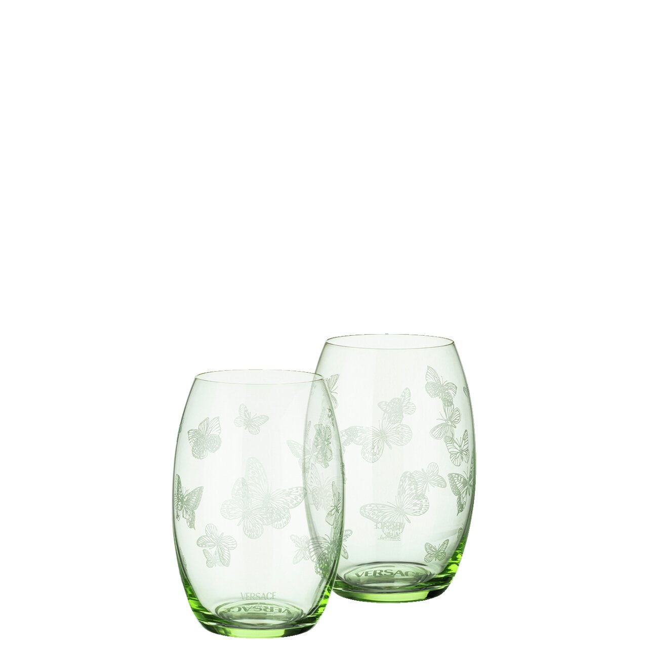 Versace Le Jardin Green Mouth-Blown Longdrink Tumblers 570 ml Set of 2 – product view