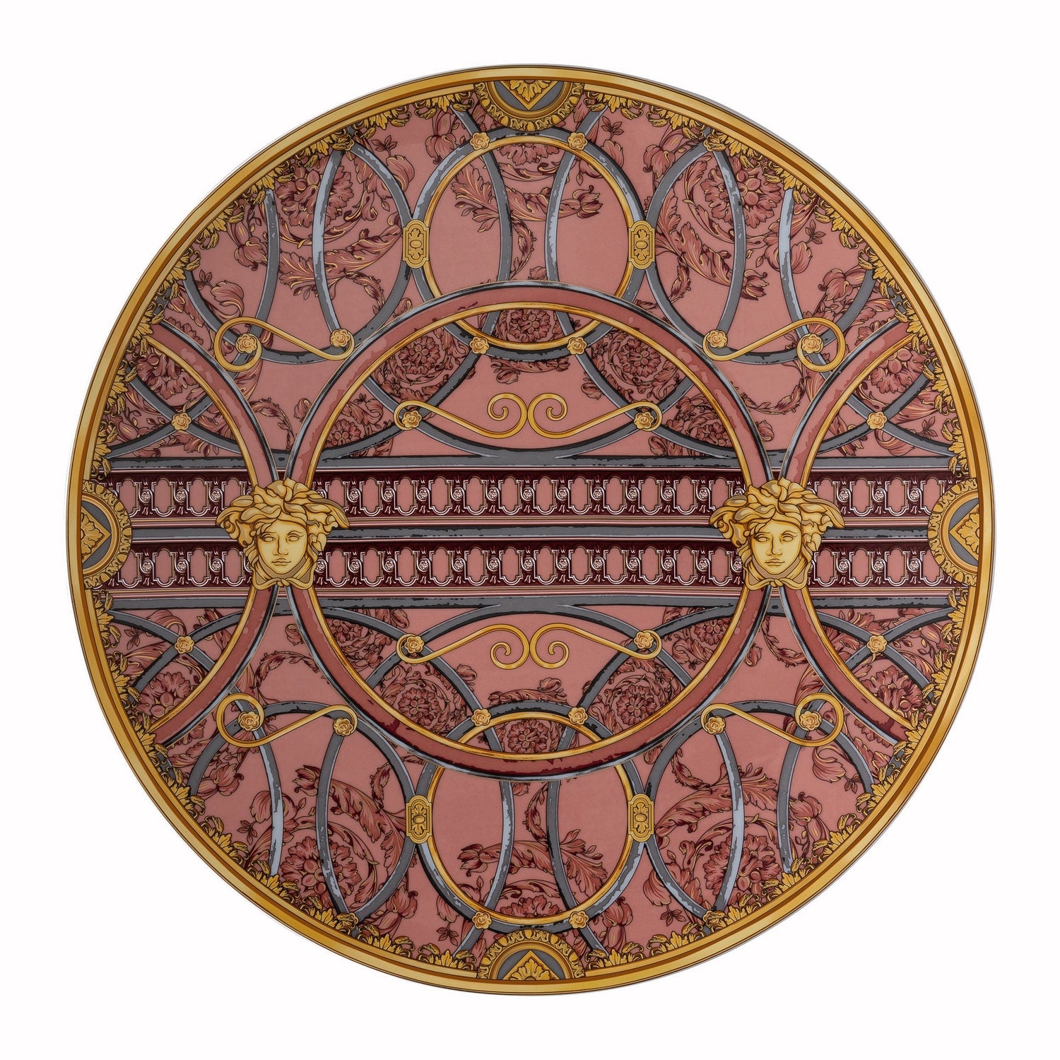 Versace Scala Palazzo Rosa Service Plate 33 cm – alternate view