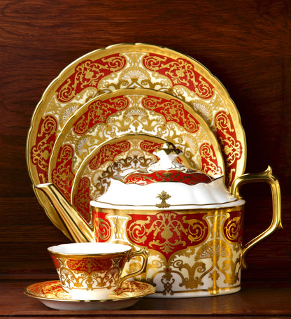 Royal Crown Derby Heritage Red and Cream Bread and Butter Plate (25cm) – alternate official product image