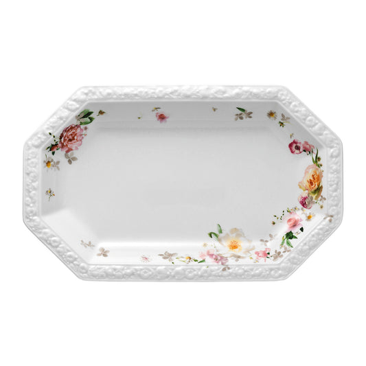 Rosenthal Pink Rose Rosenthal Maria Pink Rose Platter 33 cm front view