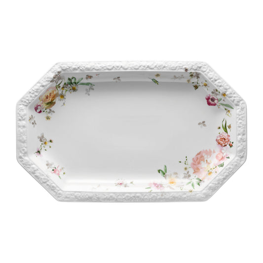 Rosenthal Pink Rose Rosenthal Maria Pink Rose Platter 38 cm front view