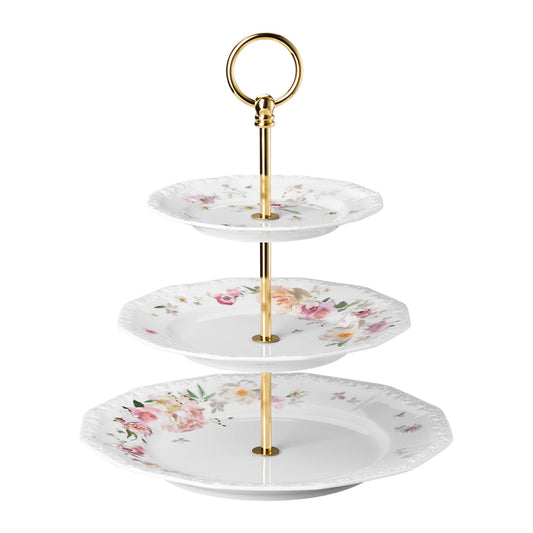 Rosenthal Pink Rose Rosenthal Maria Pink Rose Etagere front view