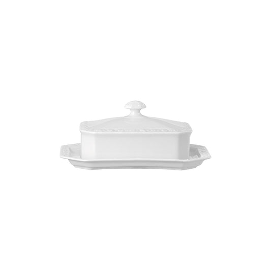 Rosenthal White Rosenthal Maria White Butterdish front view
