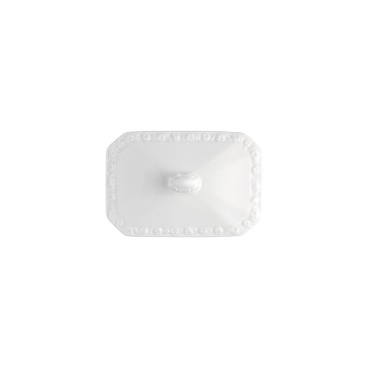 Rosenthal White Rosenthal Maria White Butterdish Lid front view