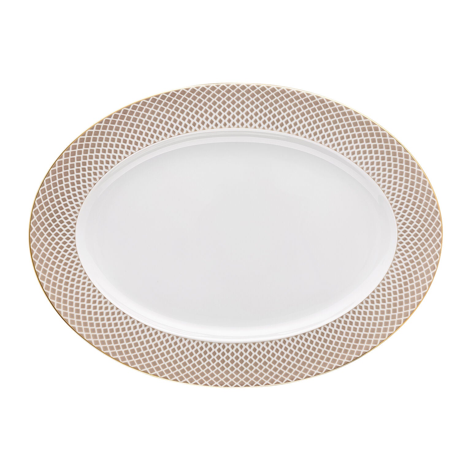 Rosenthal Carreau Beige Rosenthal Francis Carreau Beige Platter 40 cm front view