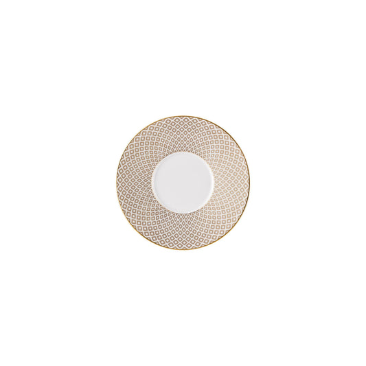 Rosenthal Carreau Beige Rosenthal Francis Carreau Beige Saucer 4 tall front view