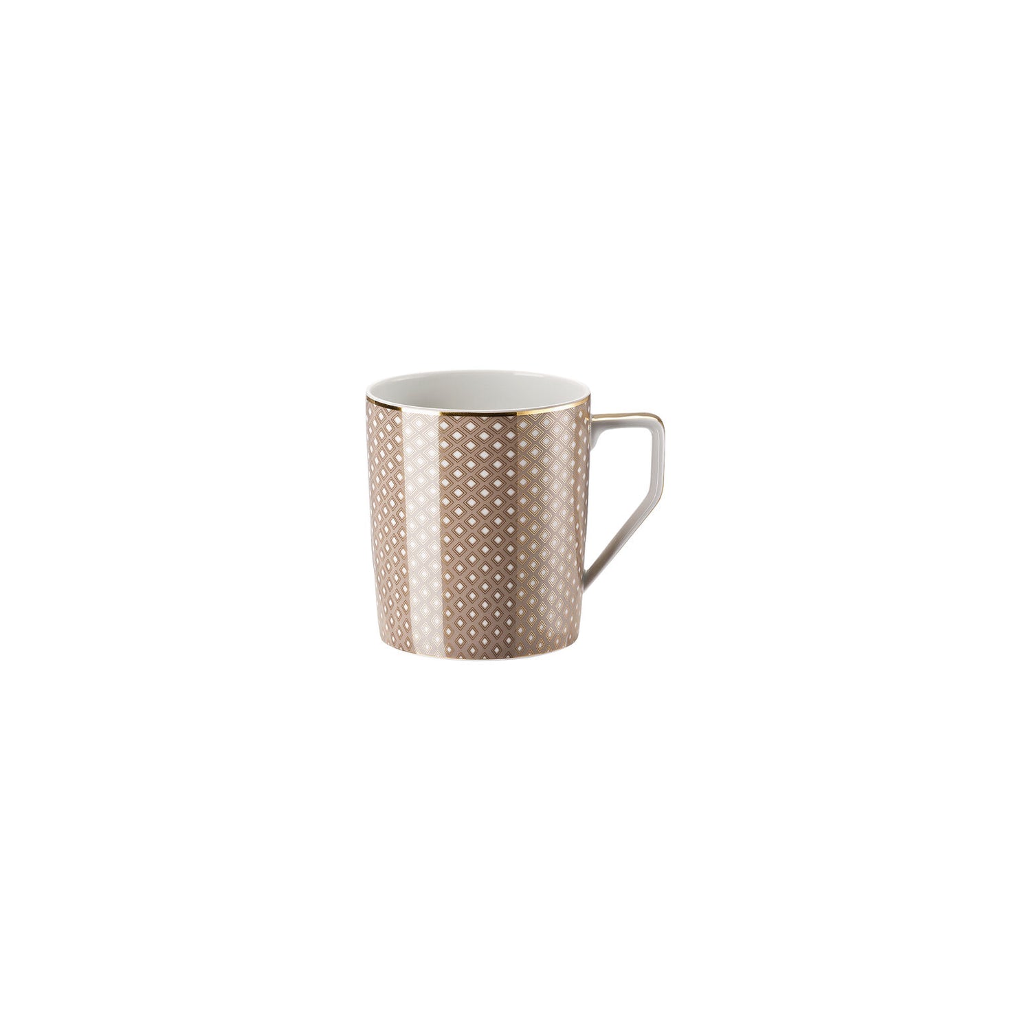 Rosenthal Carreau Beige Rosenthal Francis Carreau Beige Mug with handle front view