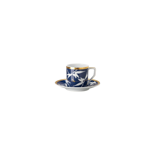 Rosenthal Turandot blue Rosenthal Rosenthal Heritage Turandot blue Cup/Saucer 2 tall front view
