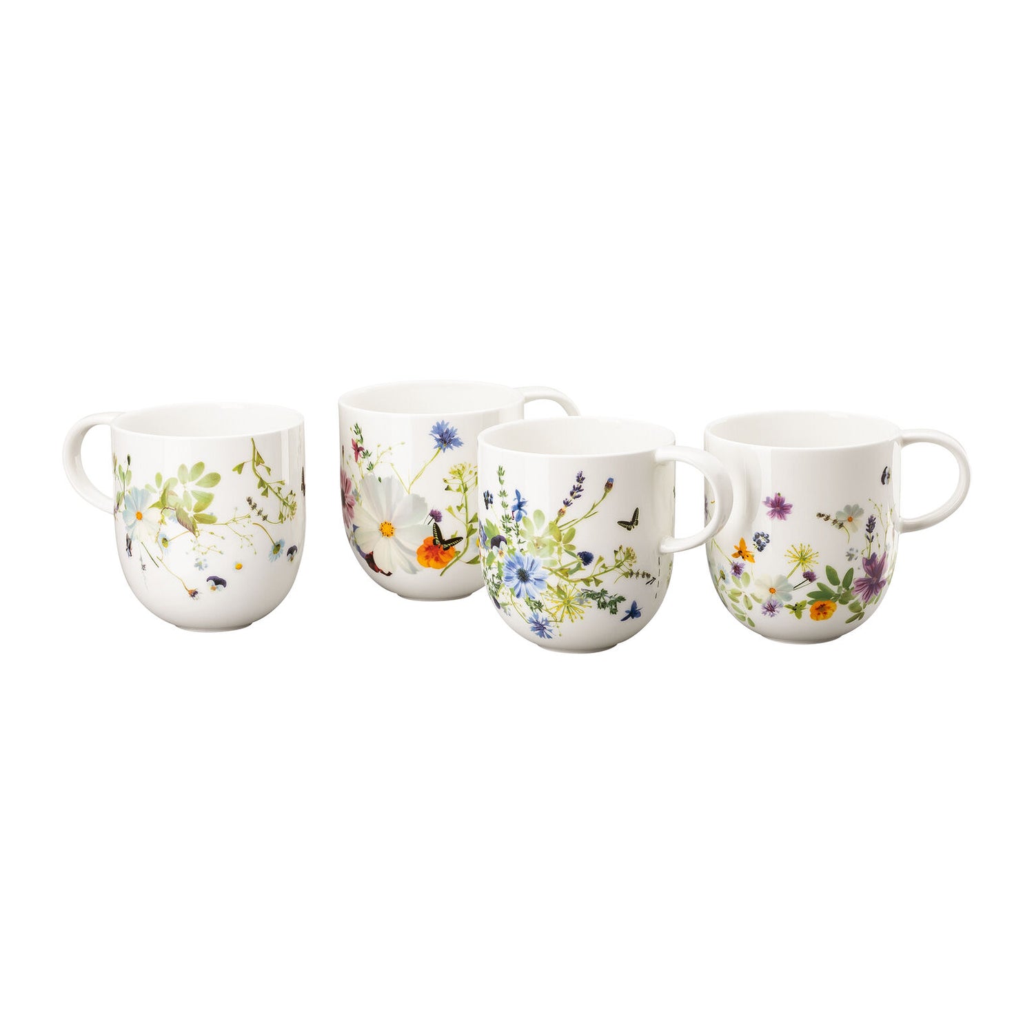 Rosenthal Grand Air - Mixed Rosenthal Brillance Grand Air - Mixed Set 4 mugs w. handle front view