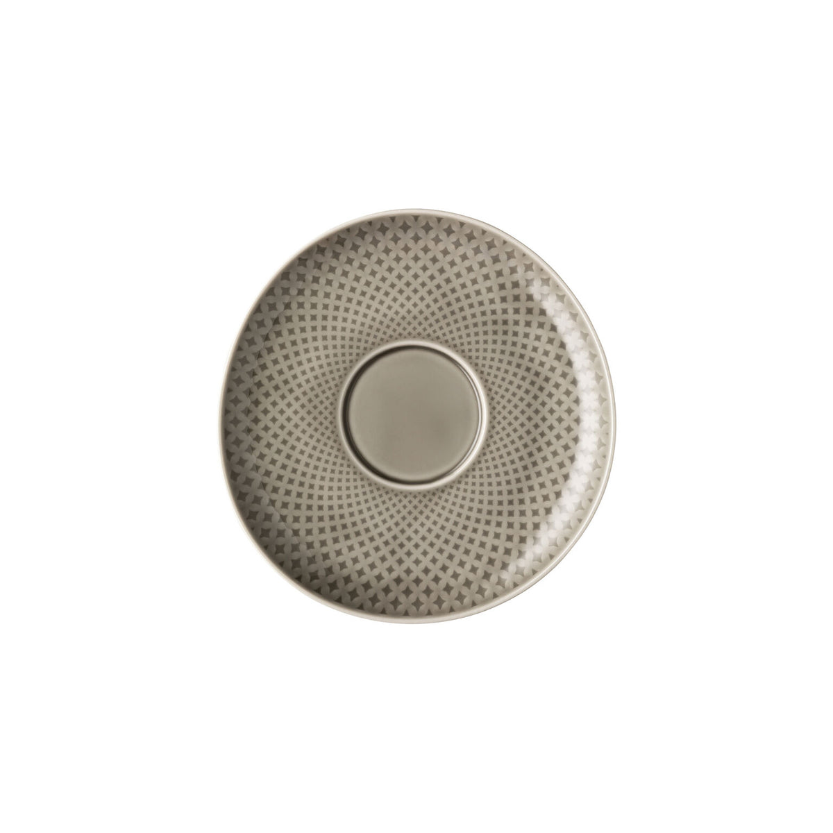 Rosenthal Pearl Grey Rosenthal Junto Pearl Grey Cafe au lait saucer front view