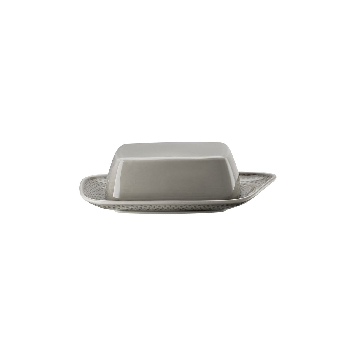Rosenthal Pearl Grey Rosenthal Junto Pearl Grey Butterdish front view