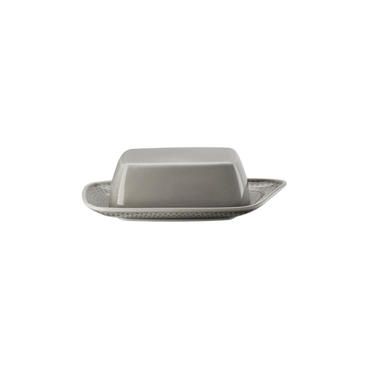 Rosenthal Pearl Grey Rosenthal Junto Pearl Grey Butterdish front view