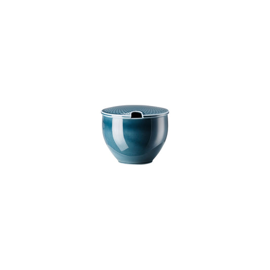 Rosenthal Ocean Blue Rosenthal Junto Ocean Blue Sugar bowl w.indent. front view