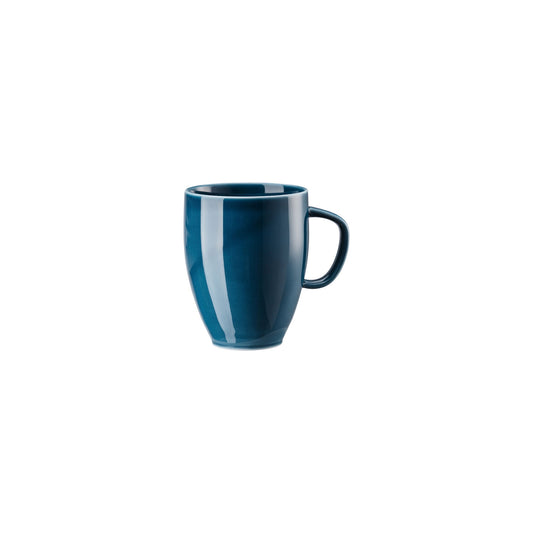 Rosenthal Ocean Blue Rosenthal Junto Ocean Blue Mug with handle front view