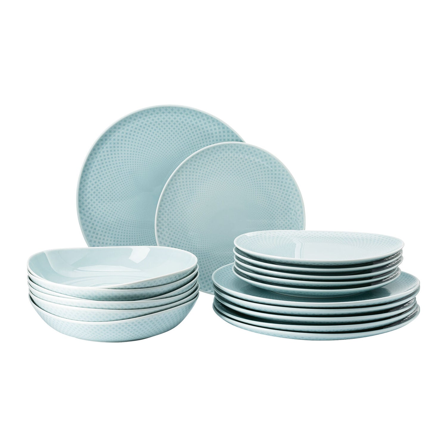 Rosenthal Opal Green Rosenthal Junto Opal Green Set 18 pcs./plates front view