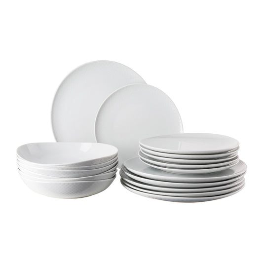 Rosenthal White Rosenthal Junto White Set 18 pcs./plates front view