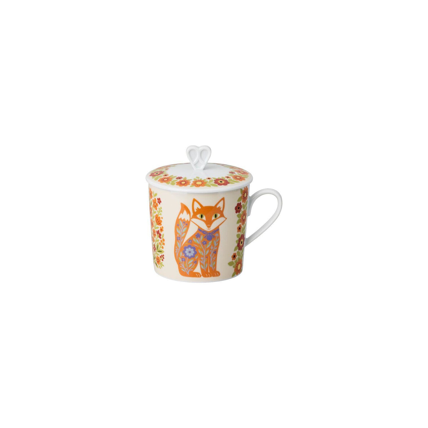 Rosenthal Flower Farm Fauna Rosenthal Home Flower Farm Fauna Mug w.handle and lid front view