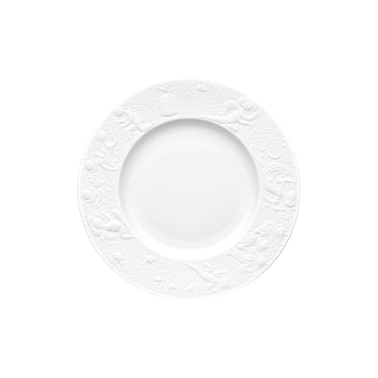 Rosenthal White Rosenthal Zauberflöte (The Magic Flute) White Plate 22 cm front view