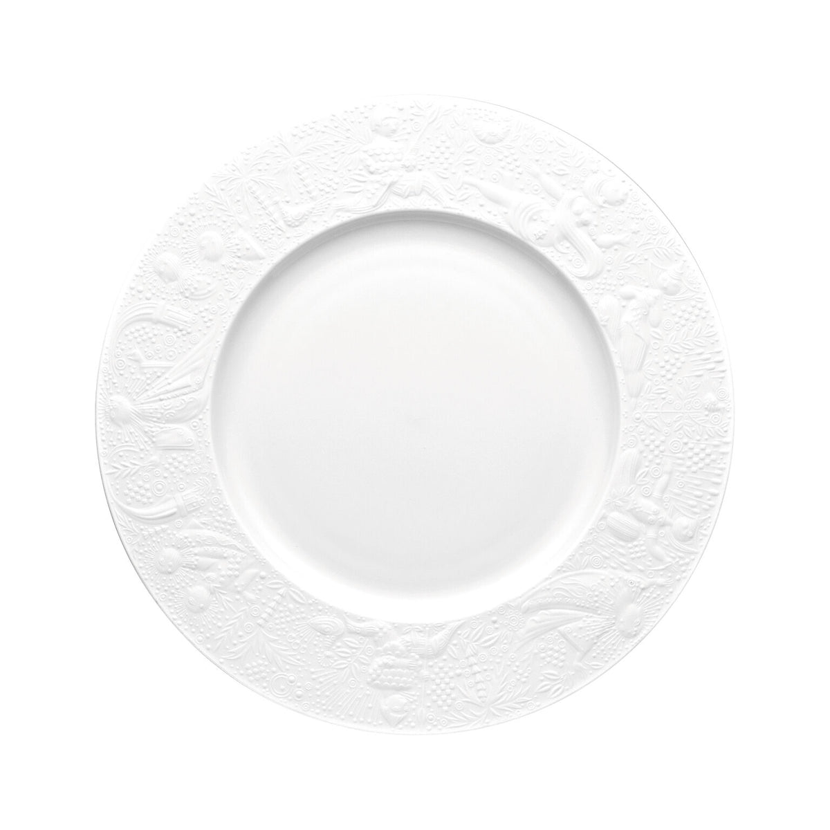 Rosenthal White Rosenthal Zauberflöte (The Magic Flute) White Service Plate front view