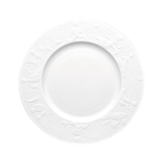 Rosenthal White Rosenthal Zauberflöte (The Magic Flute) White Service Plate front view