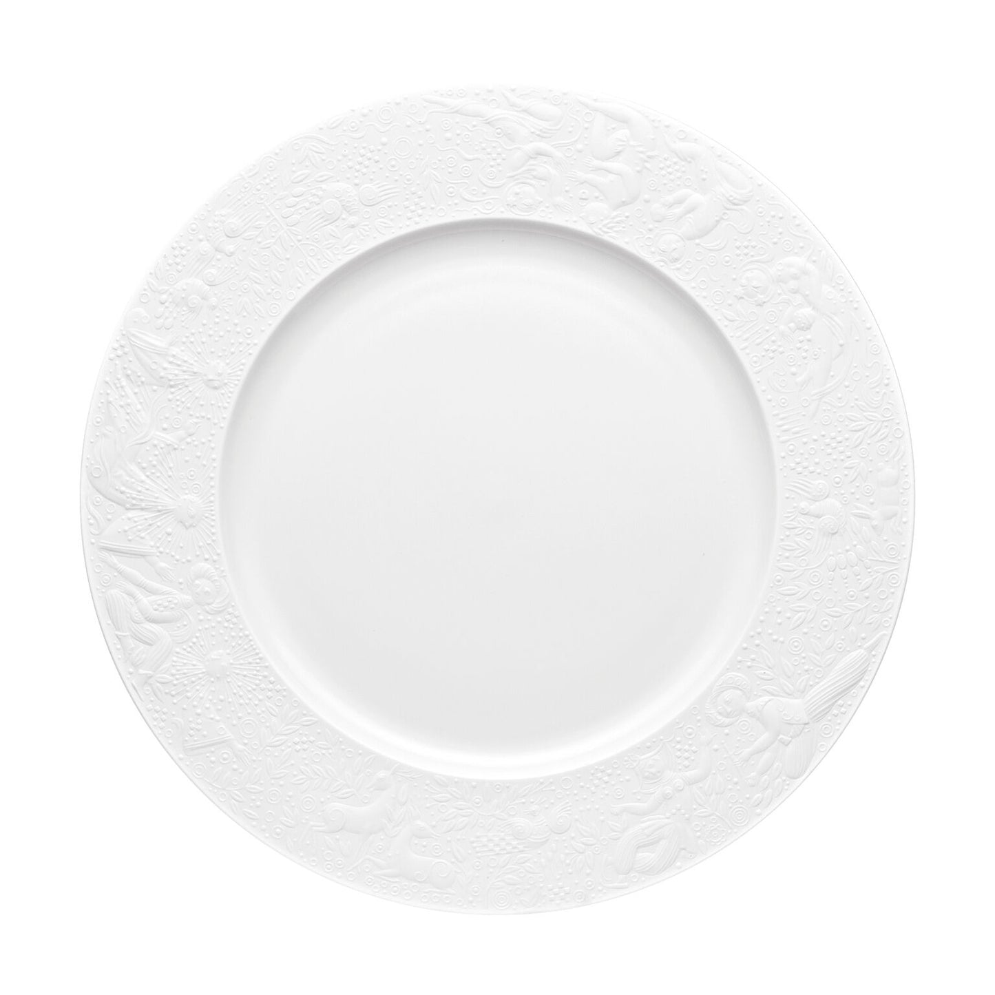 Rosenthal White Rosenthal Zauberflöte (The Magic Flute) White Platter round front view