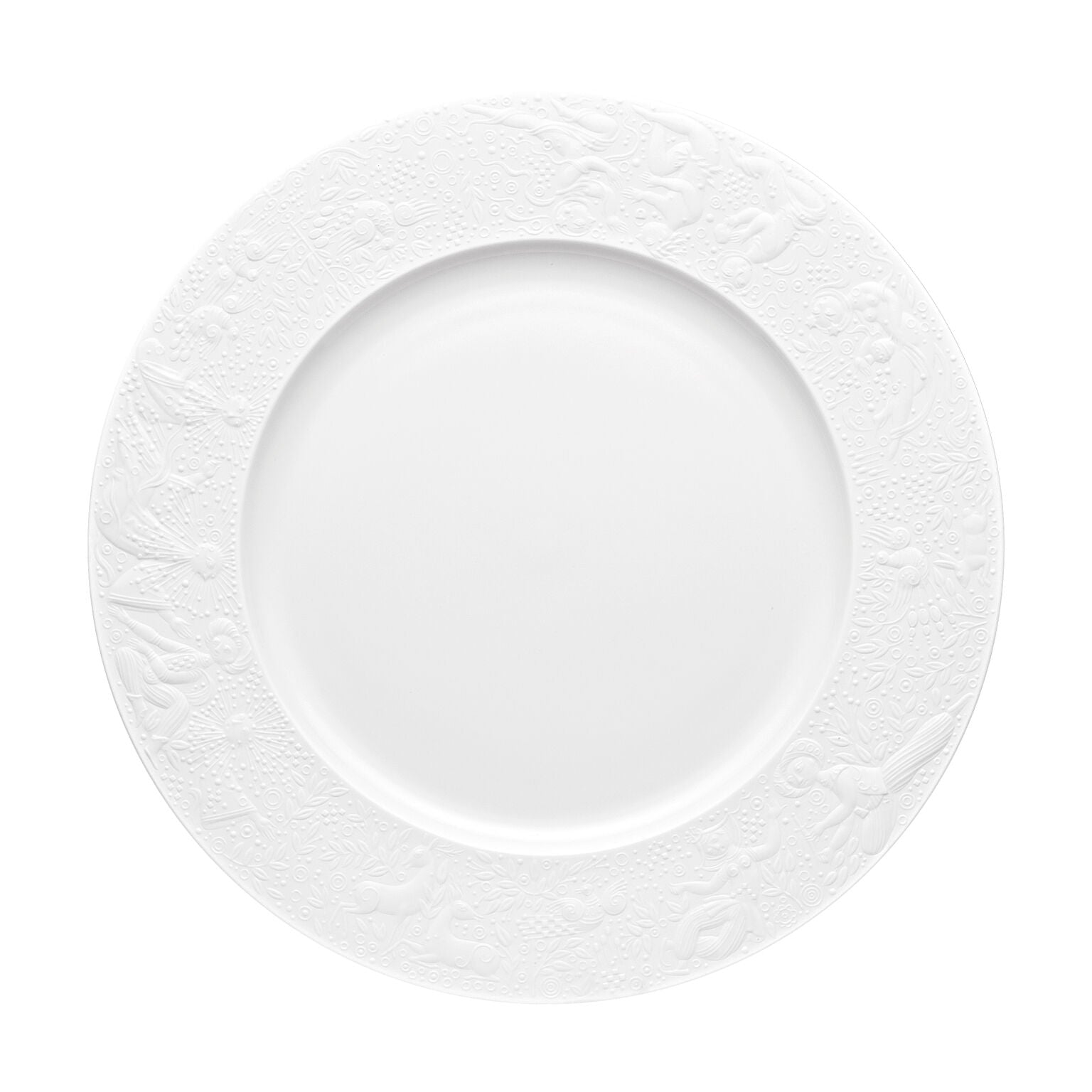 Rosenthal White Rosenthal Zauberflöte (The Magic Flute) White Platter round front view