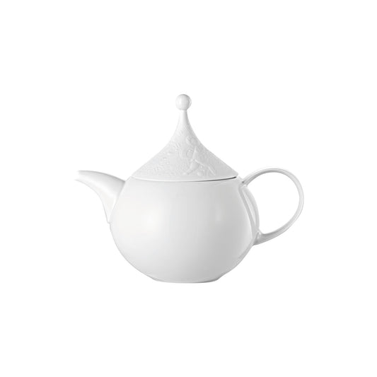 Rosenthal White Rosenthal Zauberflöte (The Magic Flute) White Tea Pot 3 front view