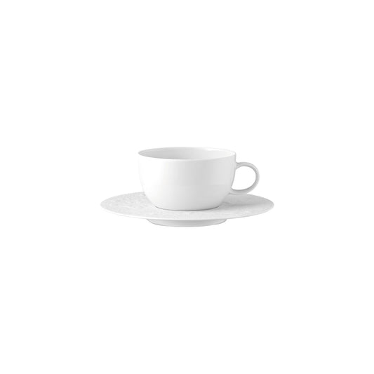 Rosenthal White Rosenthal Zauberflöte (The Magic Flute) White Cup/Saucer 4 low front view