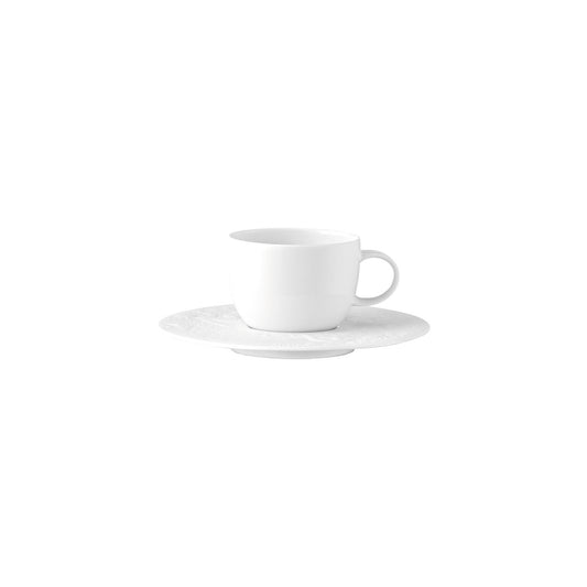 Rosenthal White Rosenthal Zauberflöte (The Magic Flute) White Cup/Saucer 2 tall front view