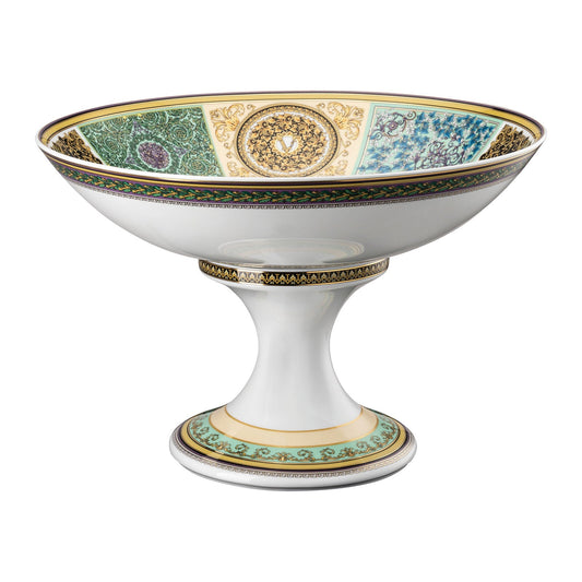 Versace Barocco Mosaic Bowl 35 cm with foot front view