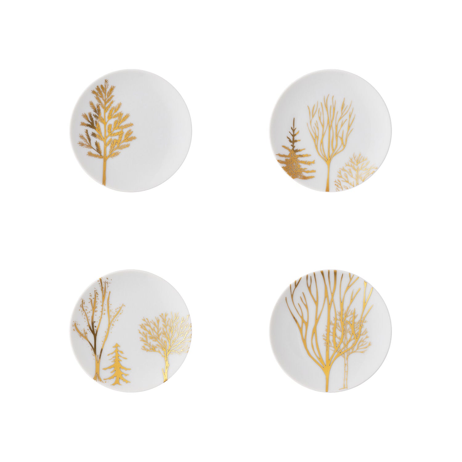 Rosenthal Festive C. Trees Rosenthal TAC Gropius Festive C. Trees Set 4 plates flat 10 front view