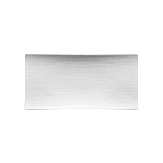 Rosenthal White Rosenthal Mesh White Platter flat 26x13cm front view
