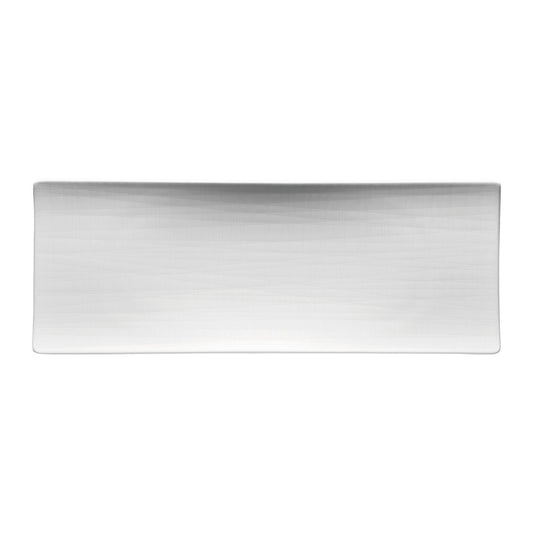 Rosenthal White Rosenthal Mesh White Platter flat 34x13cm front view