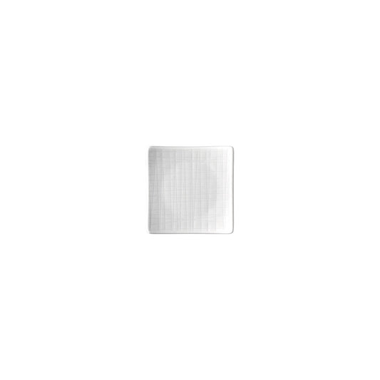 Rosenthal White Rosenthal Mesh White Plate 9 square flat front view