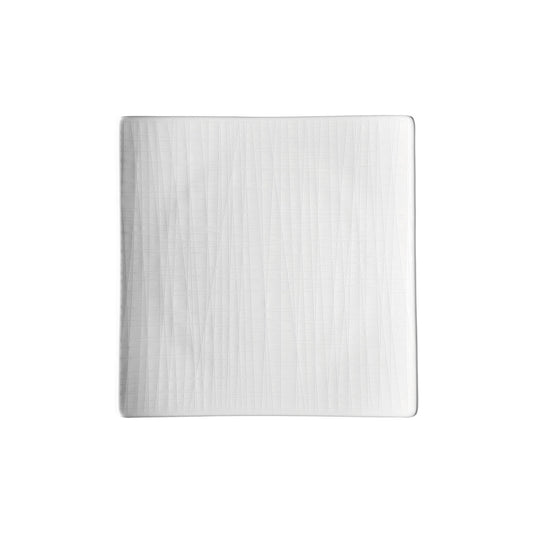 Rosenthal White Rosenthal Mesh White Plate 22 square flat front view