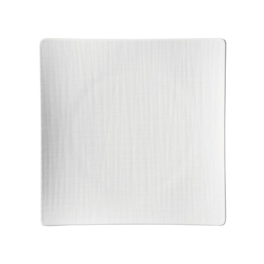 Rosenthal White Rosenthal Mesh White Plate 27 square flat front view