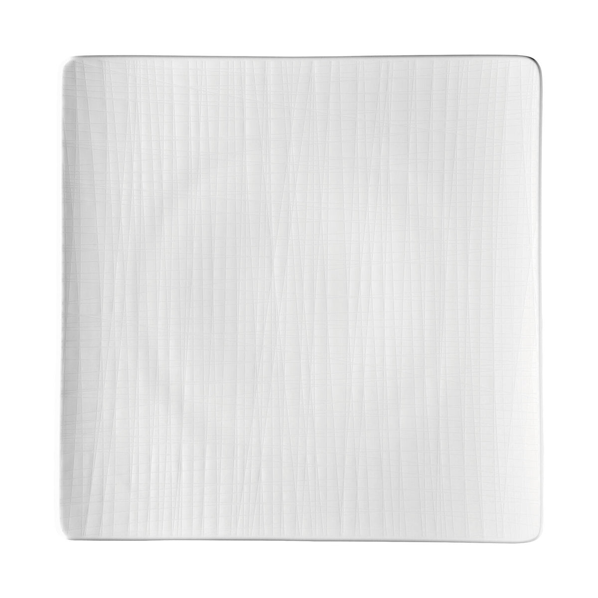 Rosenthal White Rosenthal Mesh White Plate 31 square flat front view
