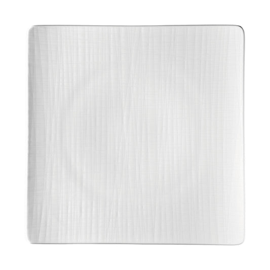 Rosenthal White Rosenthal Mesh White Plate 31 square flat front view