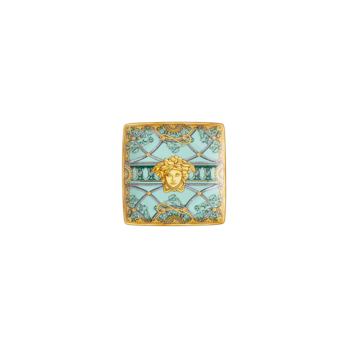 Versace Scala Palazzo Verde Bowl 12 cm sq. flat front view