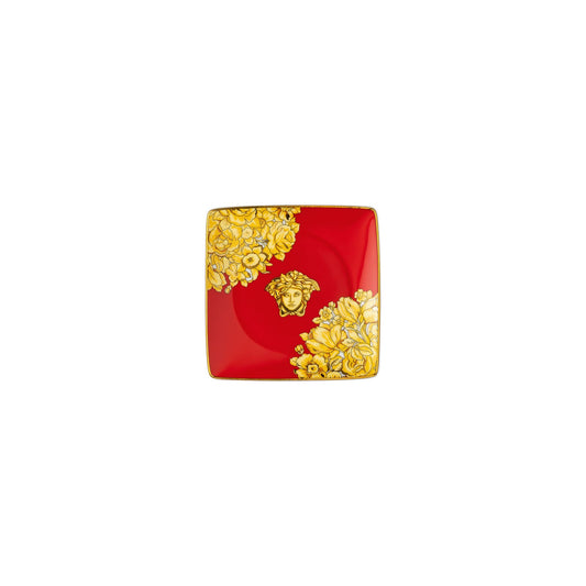 Versace Medusa Rhapsody Red Bowl 12 cm sq. flat front view