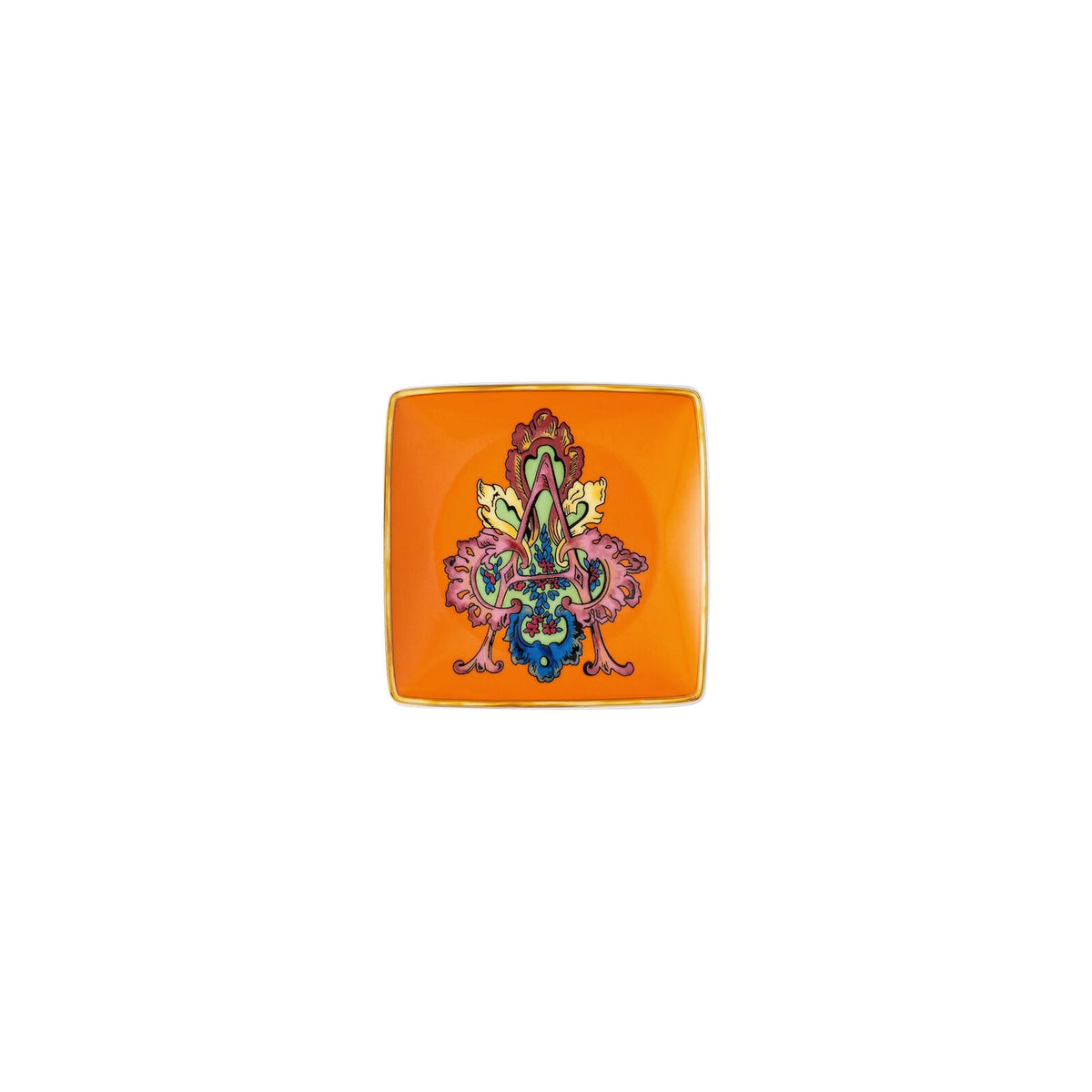 Versace Holiday Alphabet A Bowl 12 cm sq. flat front view
